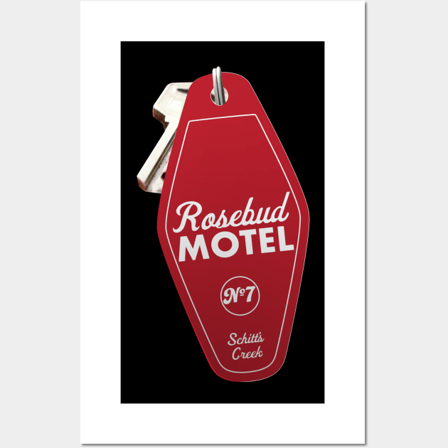 Schitt's Creek Rosebud Motel Key Tag Room 7, Retro design in red Wall Art by YourGoods